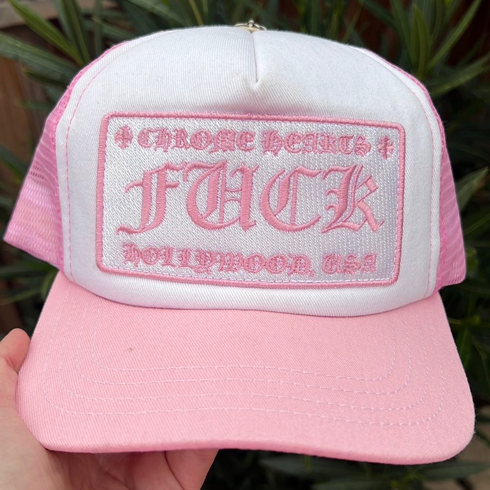 Authentic Chrome hearts pink hat